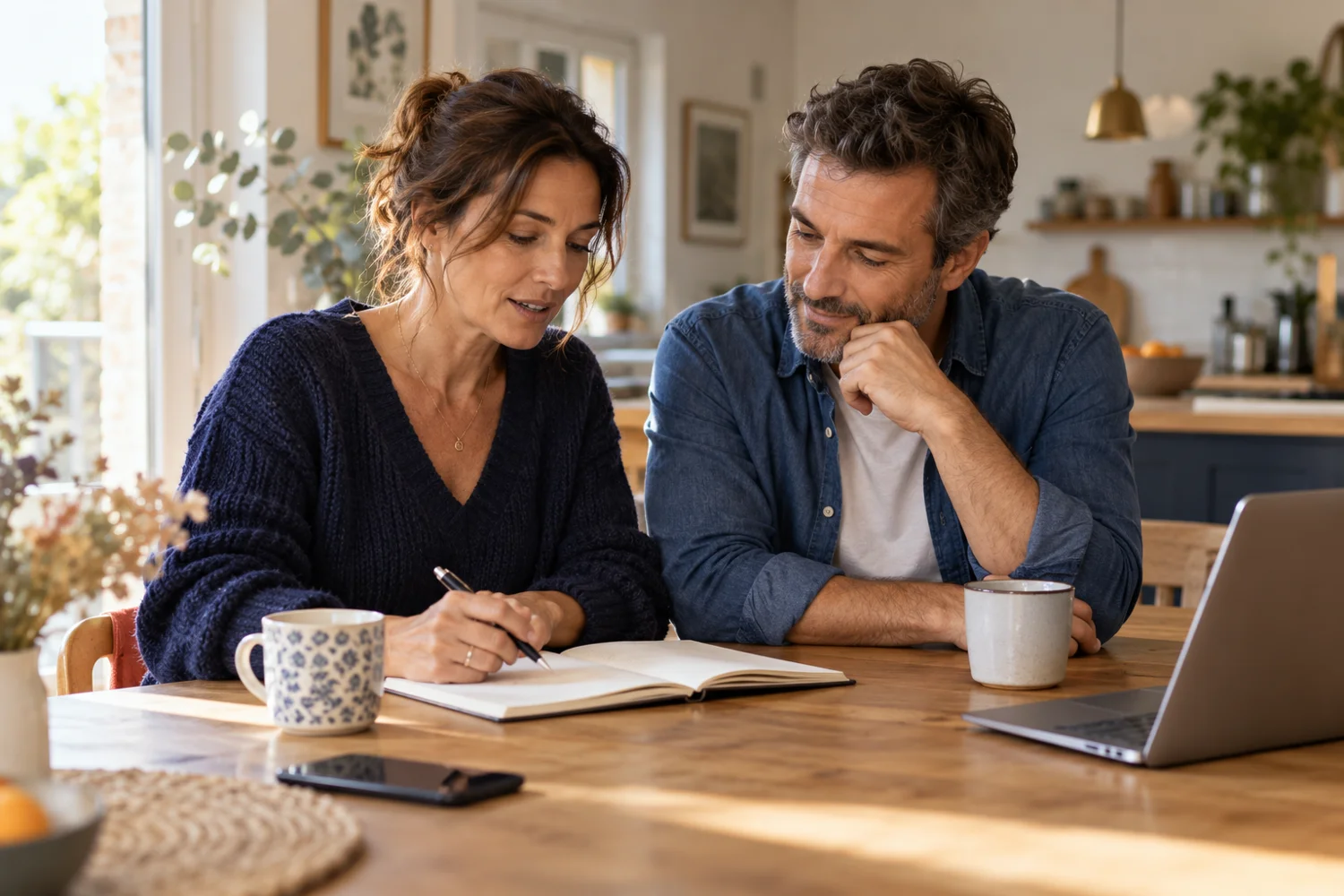 Scène illustrative d’un couple qui échange autour de ses projets